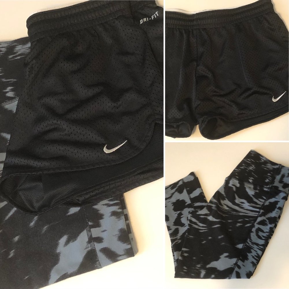 NIKE *BUNDLE* Women's Dri-Fit Capri Leggings & Shorts Size XS
